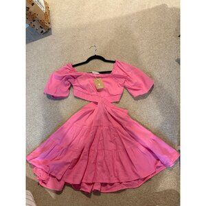 Pink criss cross dress